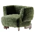 Antonella Stone Cream Woven Fabric Occasional Chair - Thumbnail 4