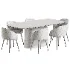 Boucle chair grey and Kitchen table - Thumbnail 4