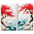 Premium Coastal Blossom Wall Art Set - Thumbnail 1