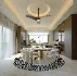 Modern villa living room and dining room interior scene - Thumbnail 2