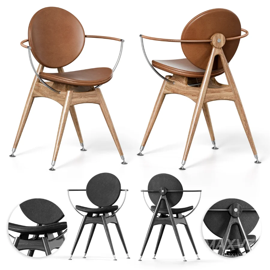 CIRCLE DINING CHAIR WITH ARMRESTS - Image 2
