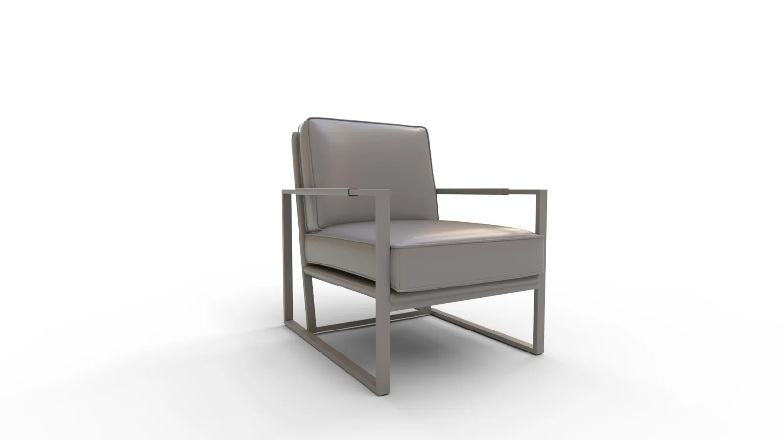 Gaines Top Grain Leather Armchair - Image 6