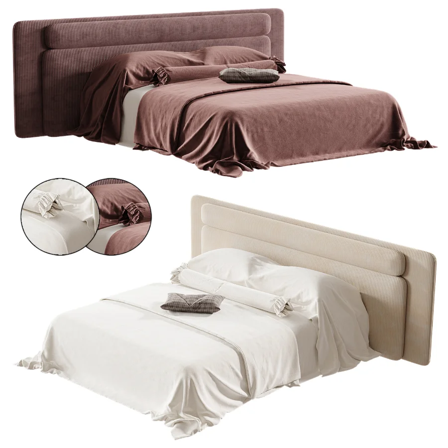 Modern Double Bed 08 - Image 5