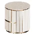 Archie Cream Wooden Oval Bedside Table - Thumbnail 1