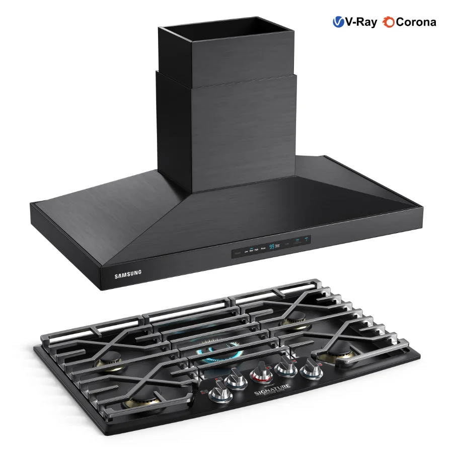 HOOD AND KITCHEN STOVE - Image 1