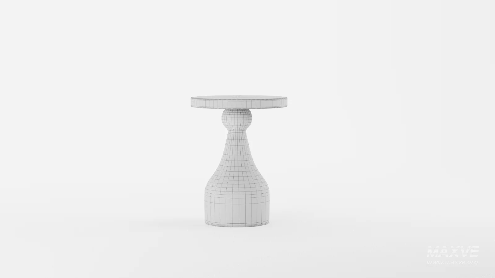 Solid Wood Pedestal End Table - Image 8