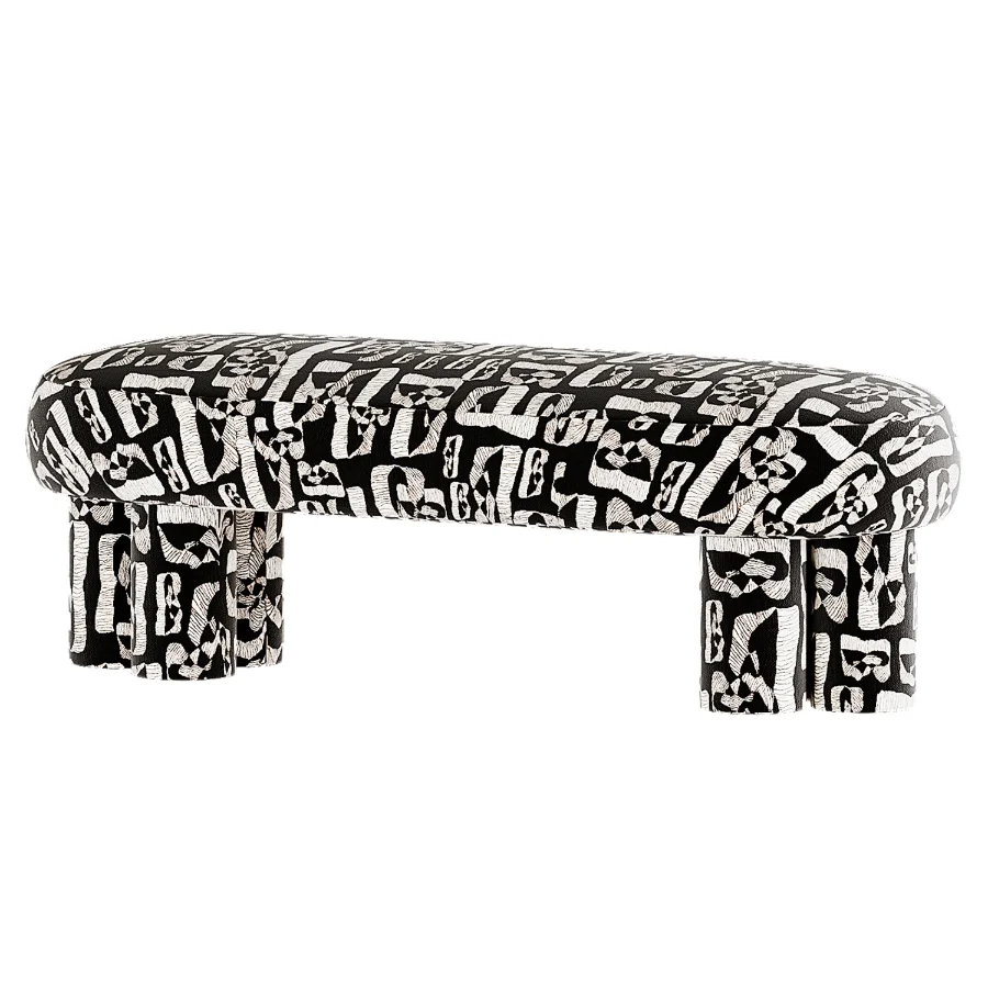 Estelle Stone Cream Ottoman - Image 6