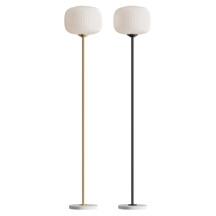 Gold Metal Modern Floor Lamp - Image 1