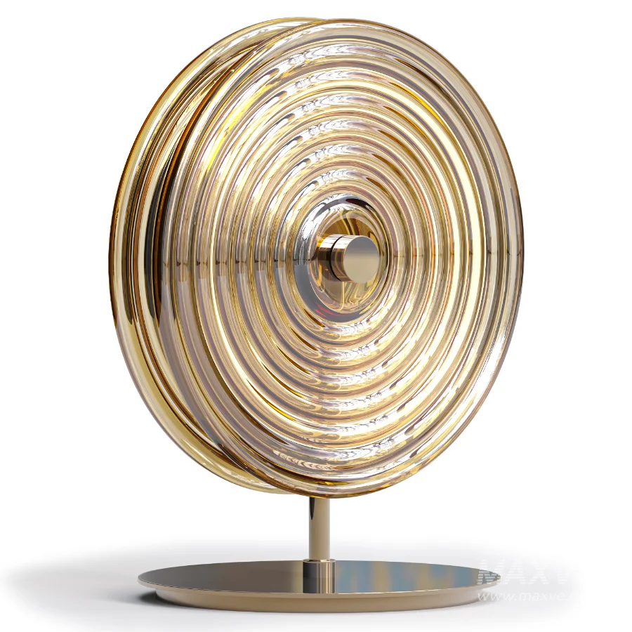 Table lamp made of metal and glass decorated - Image 3