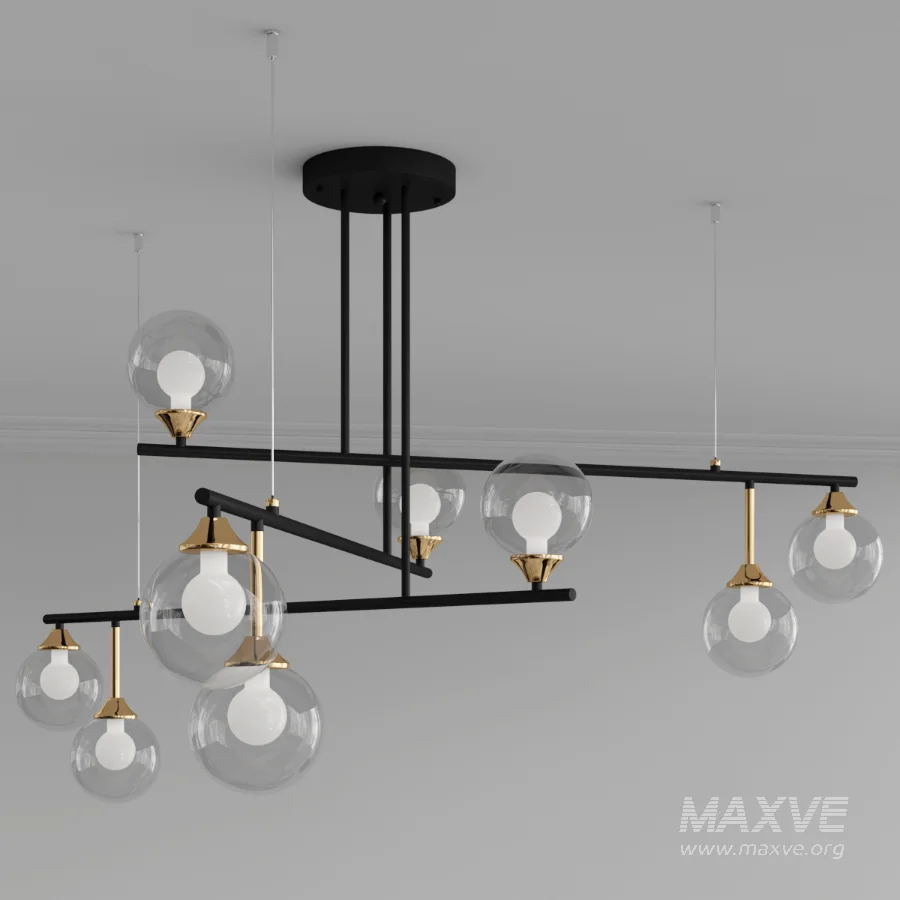 Clear Glass Shade Chandelier - Image 2