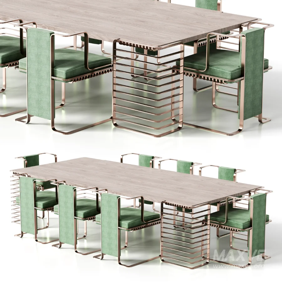 JARMAN DINING TABLE AND CHAIR - Image 3