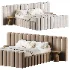 Amma Brown Velvet King Bed - Thumbnail 3