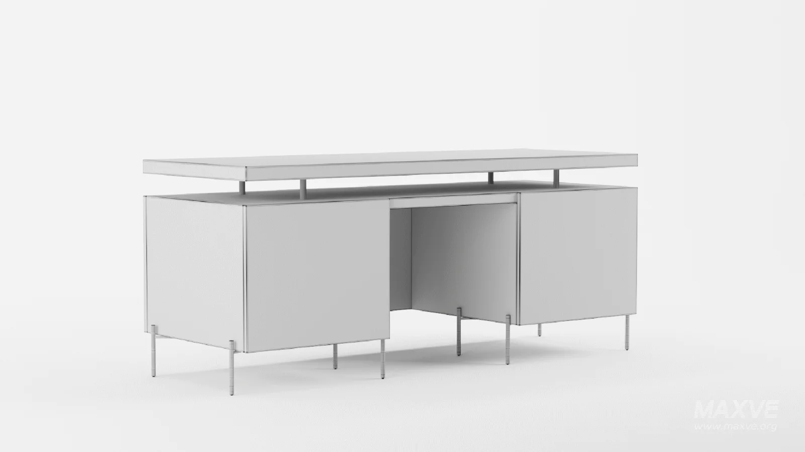 Raffael Carved Wood Executive Desk - Image 9