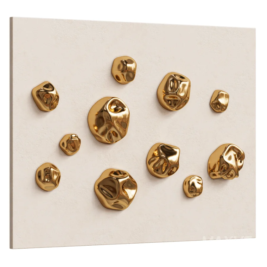 Gold Organic Wall Decor 07 - Image 4