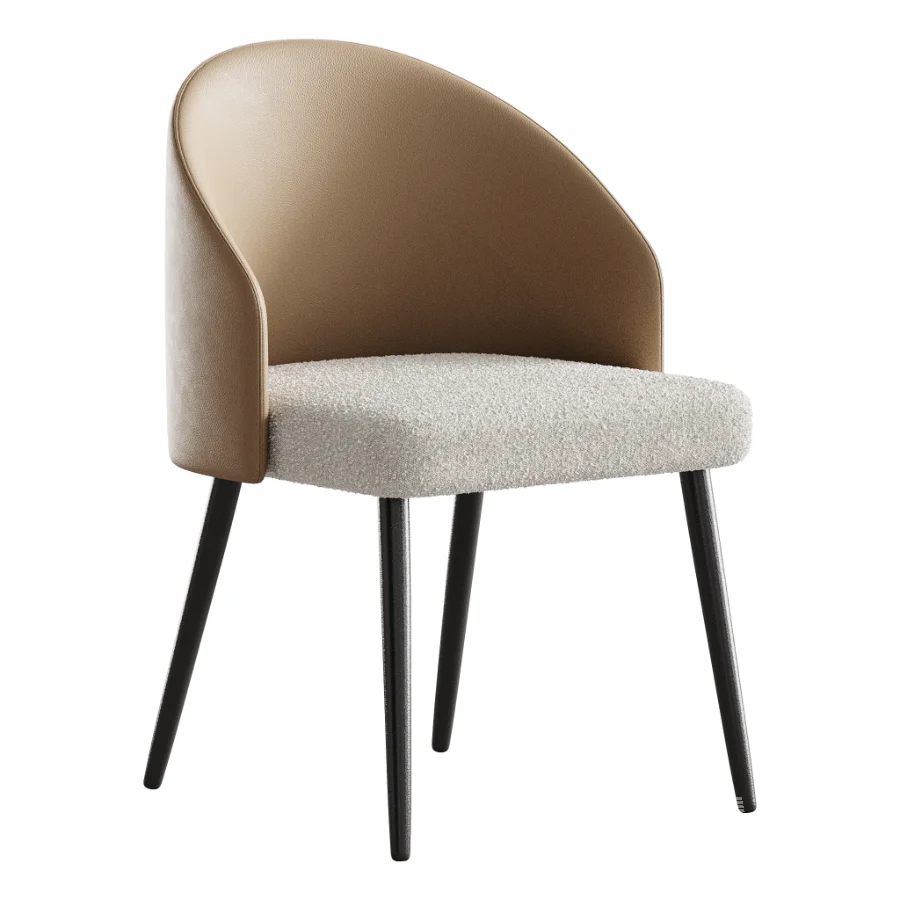 Simple Arm Chair with Upholstered Seat - Image 3