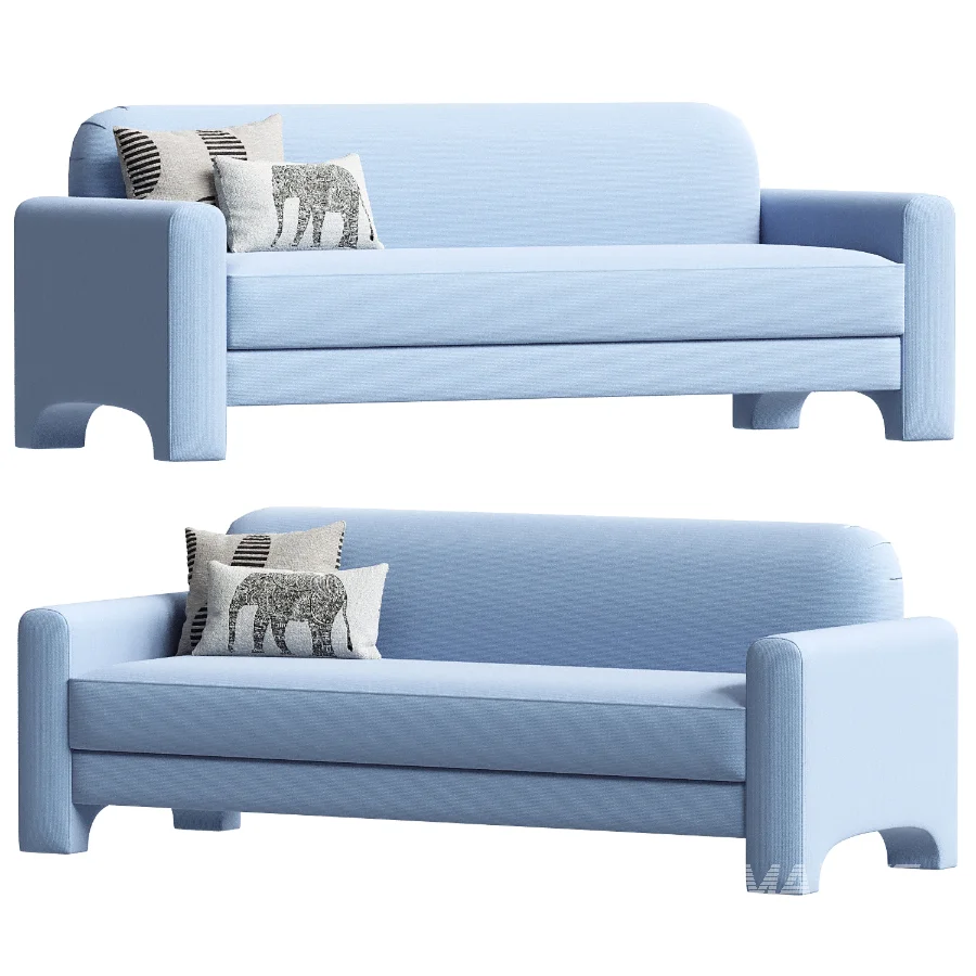 Werts Modern Chenille Sofa - Image 4