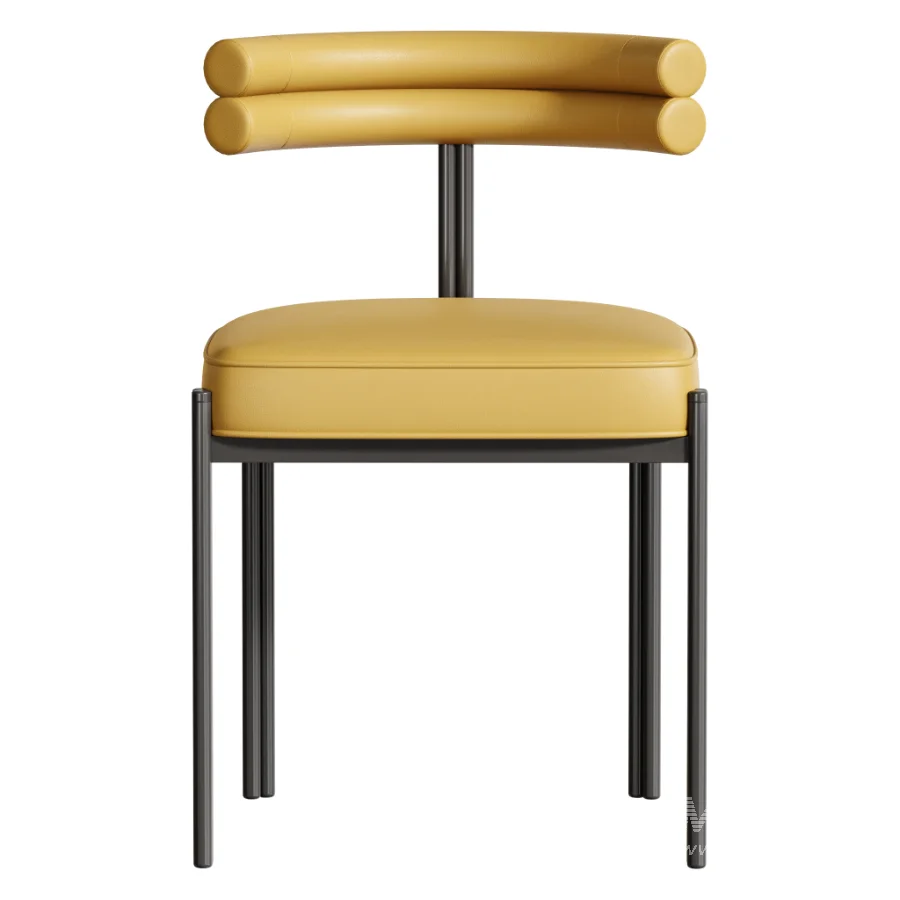 Industrial Velvet Dining Room Chair - Image 4