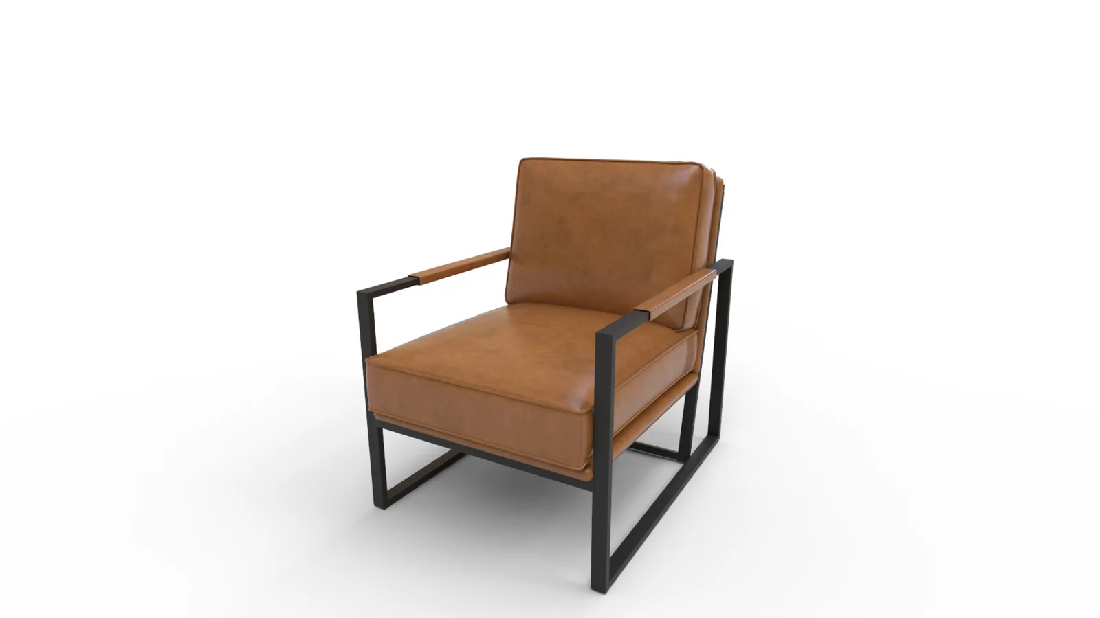 Gaines Top Grain Leather Armchair - Image 2
