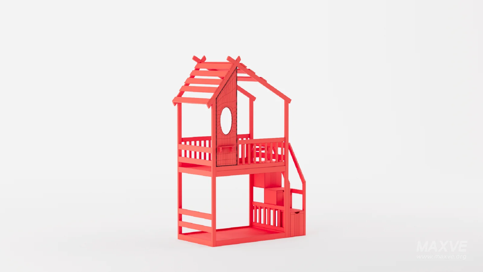 Twin Bunk Bed White, House Bed,Storage And Guard Rail - Image 10