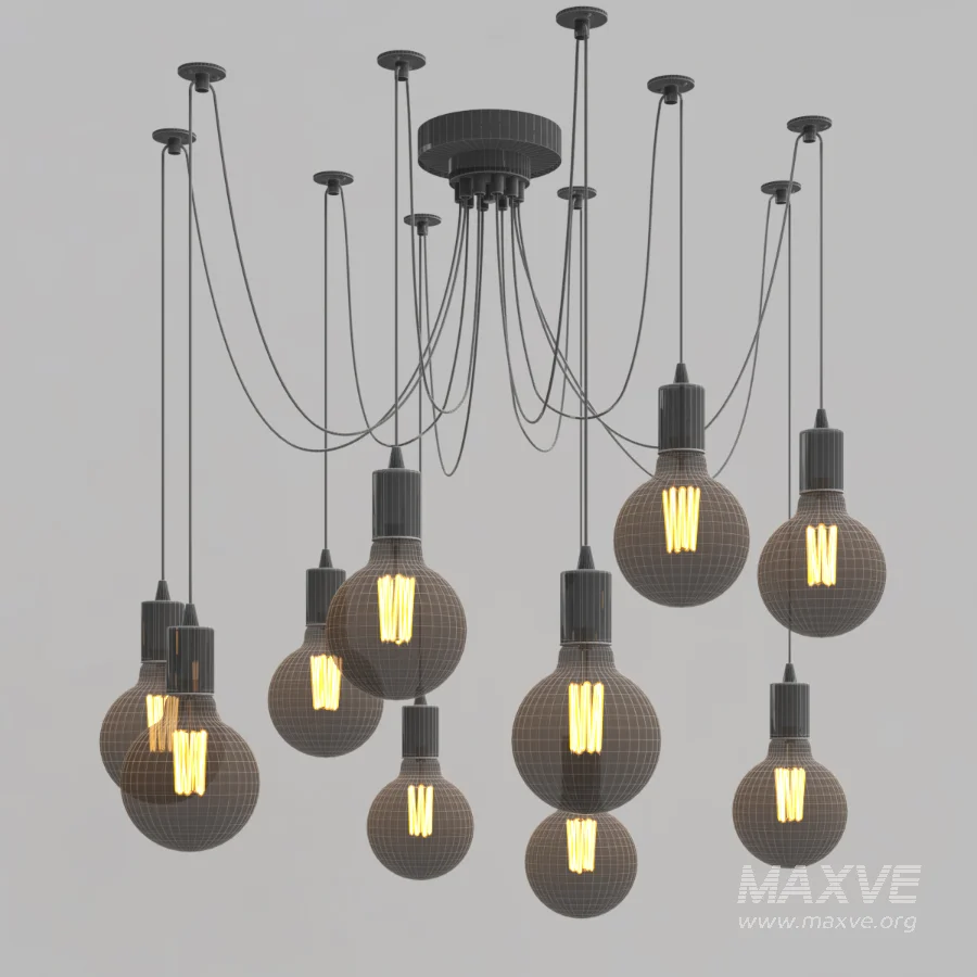 10 LIGHT CABLE PENDANT LAMP - Image 1