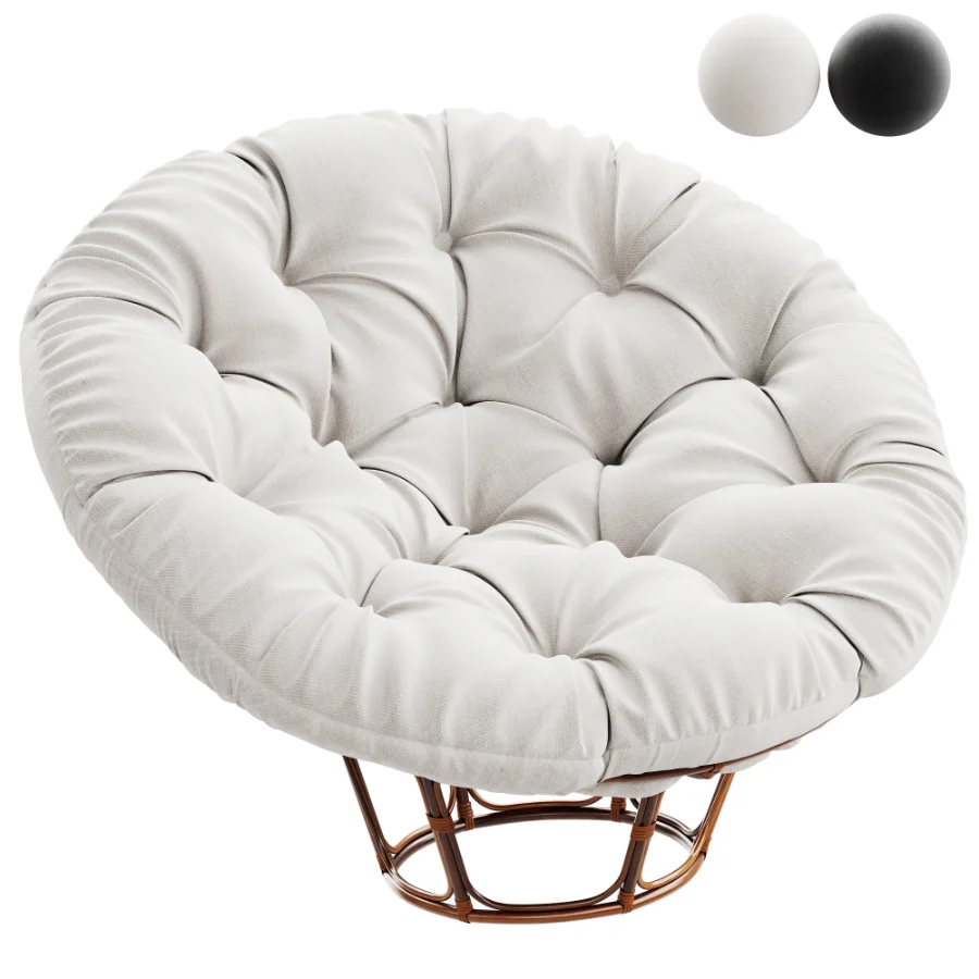 Lounge_chair_Papasan_Rocker_cognac - Image 2