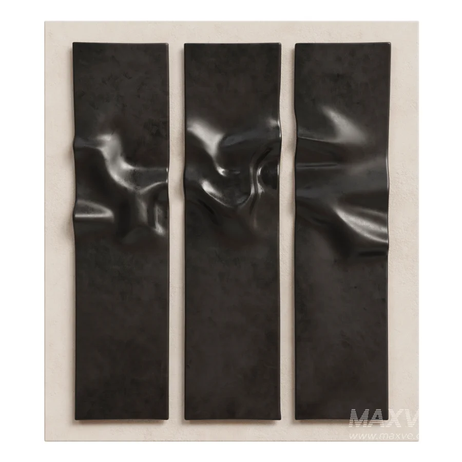 Modern Abstract Liquid Metal Wall Art 39 - Image 1