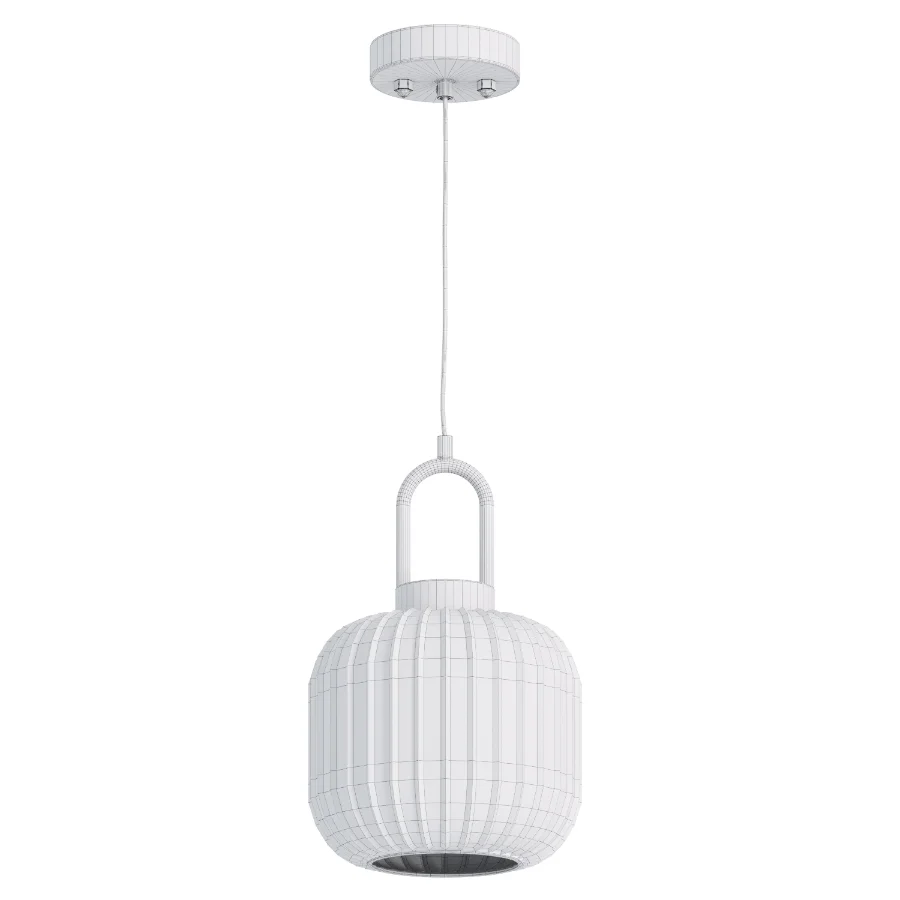 Modern Ribbed Glass Pendant Lights - Image 1