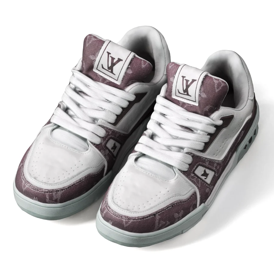 Minimal Sneakers with Denim Design - Image 5