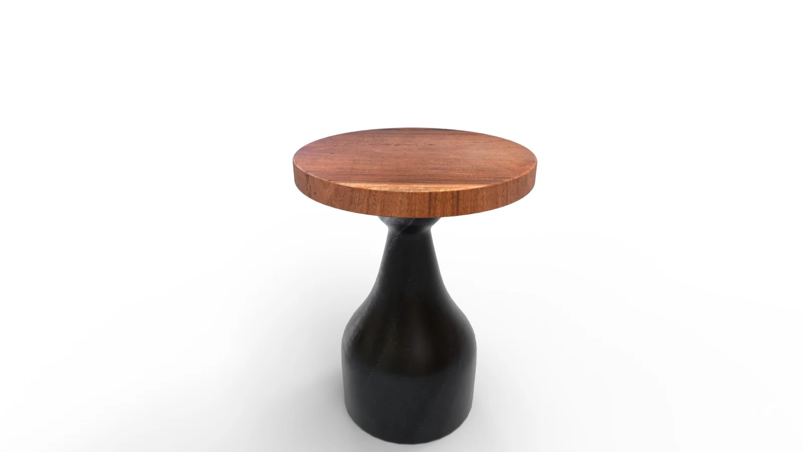 Solid Wood Pedestal End Table - Image 2