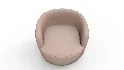 Tub Swivel Chair Sand Velvet - Thumbnail 9