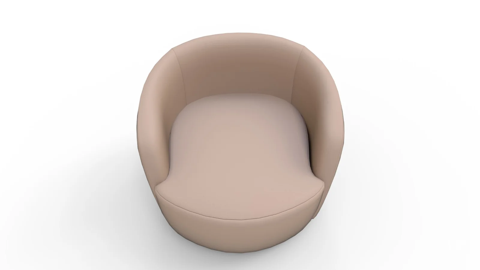 Tub Swivel Chair Sand Velvet - Image 9