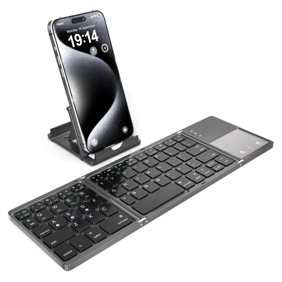 Portable Wireless Bluetooth Folding Keyboard - Image 2