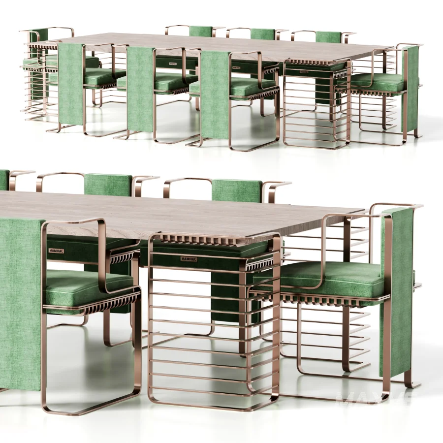 JARMAN DINING TABLE AND CHAIR - Image 4