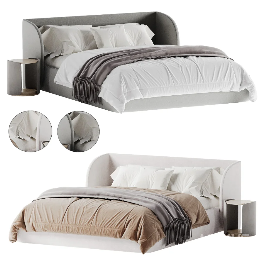 Yuna Boucle Bed by Divan - Image 4