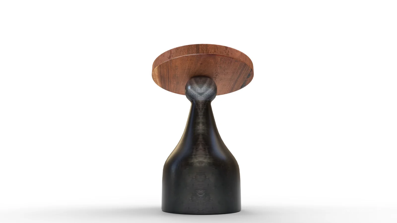 Solid Wood Pedestal End Table - Image 6