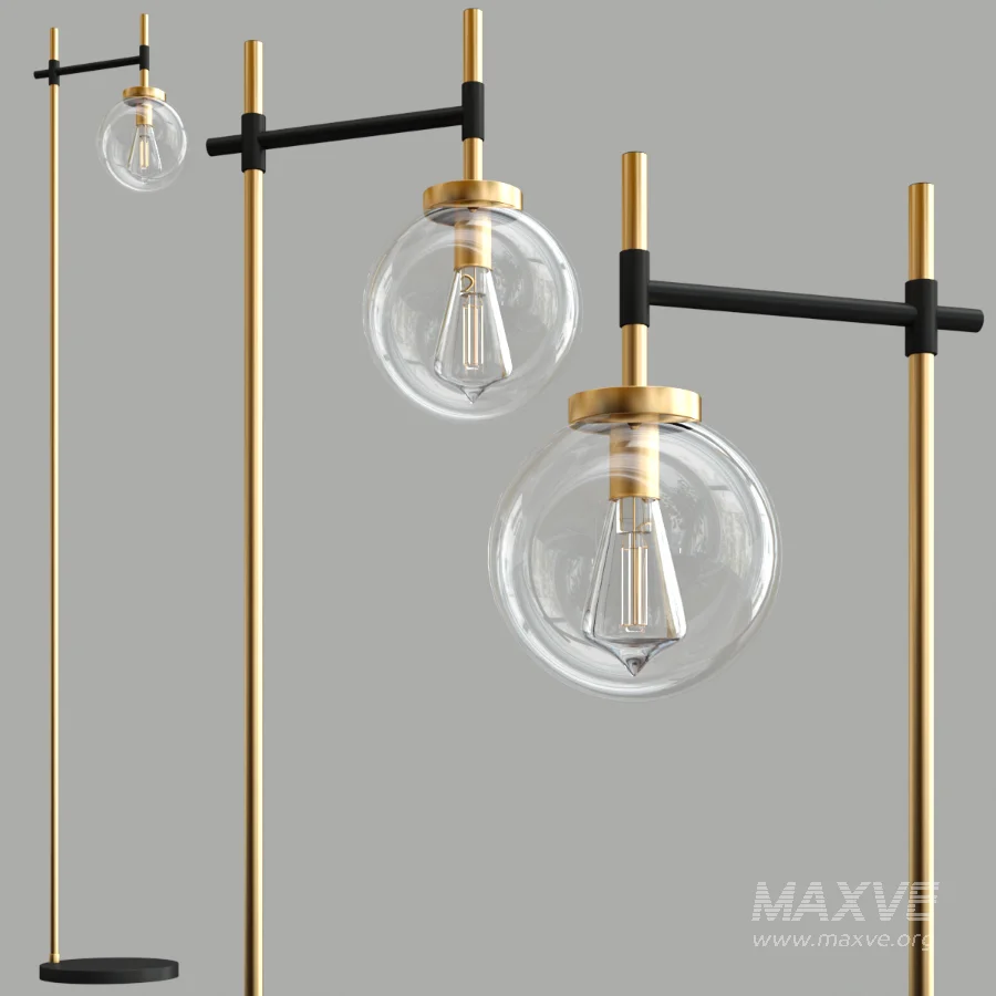 Camryn Glass Globe Floor Lamp - Image 3