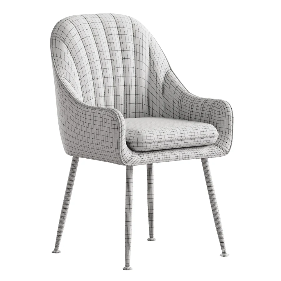 Scandinavian Style Metal Dining Chair - Image 7