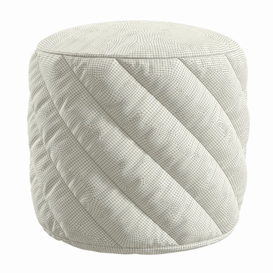 Leather Pouf - Image 3