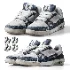 Minimal Sneakers with Denim Design - Thumbnail 1