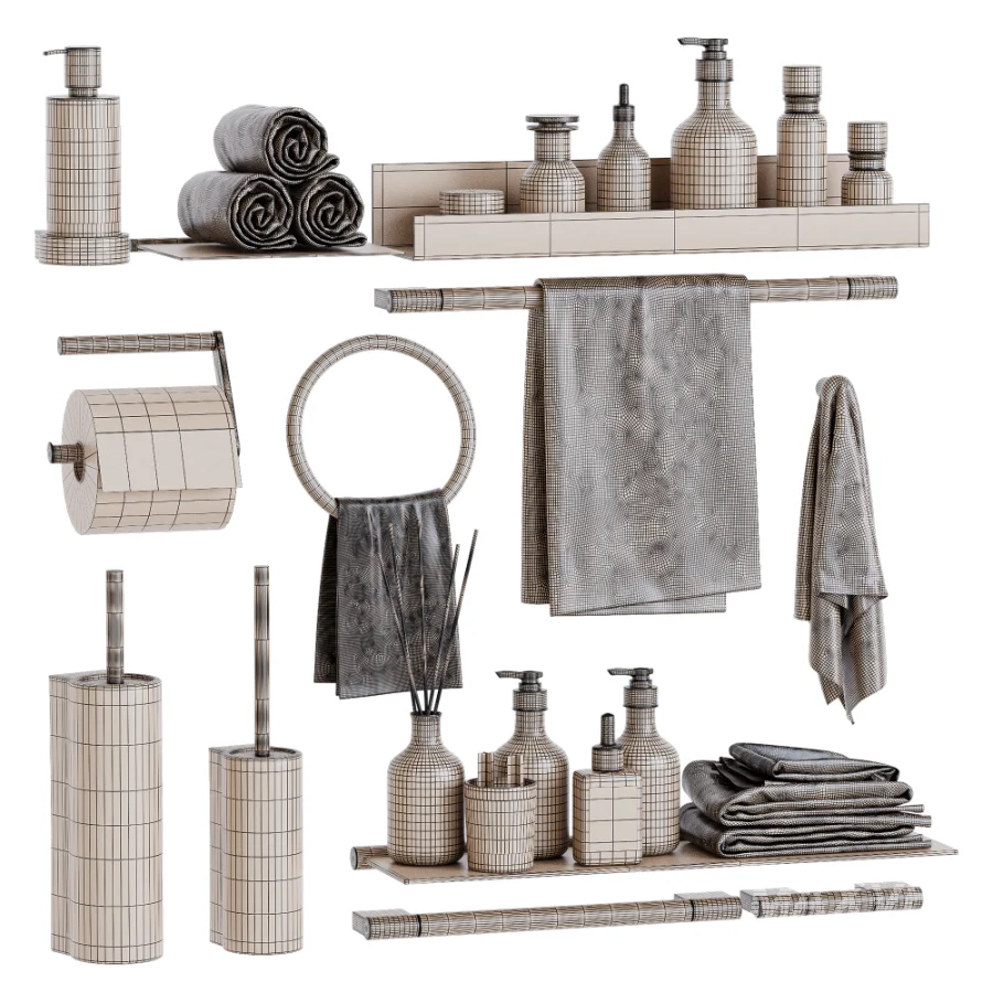 Decorative Bathroom Set 07 - Image 5