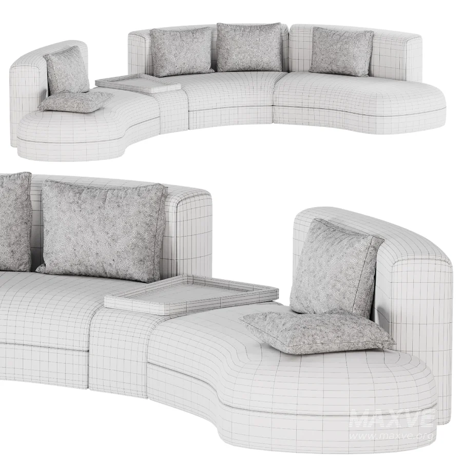 Modular curved sectional Sofa - Image 2
