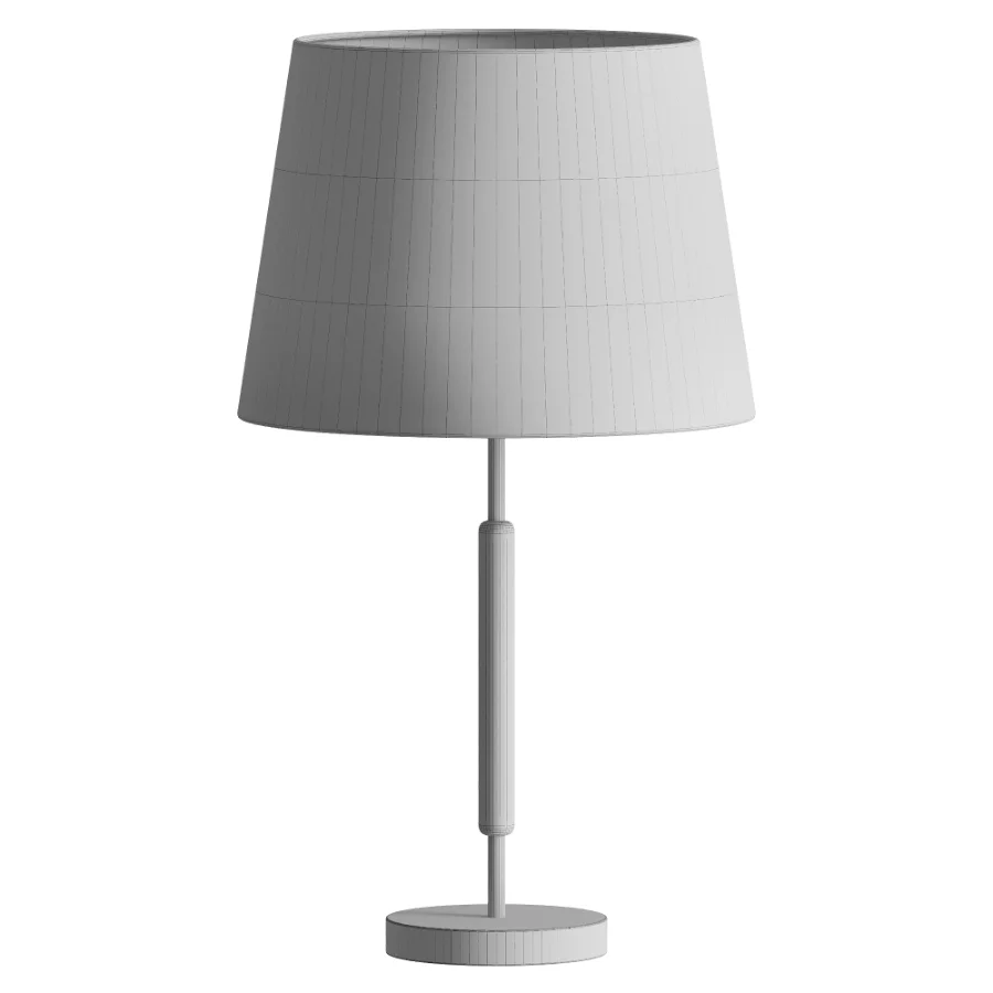Contemporary Retro Brass Fabric Cylinder Table Lamp - Image 3