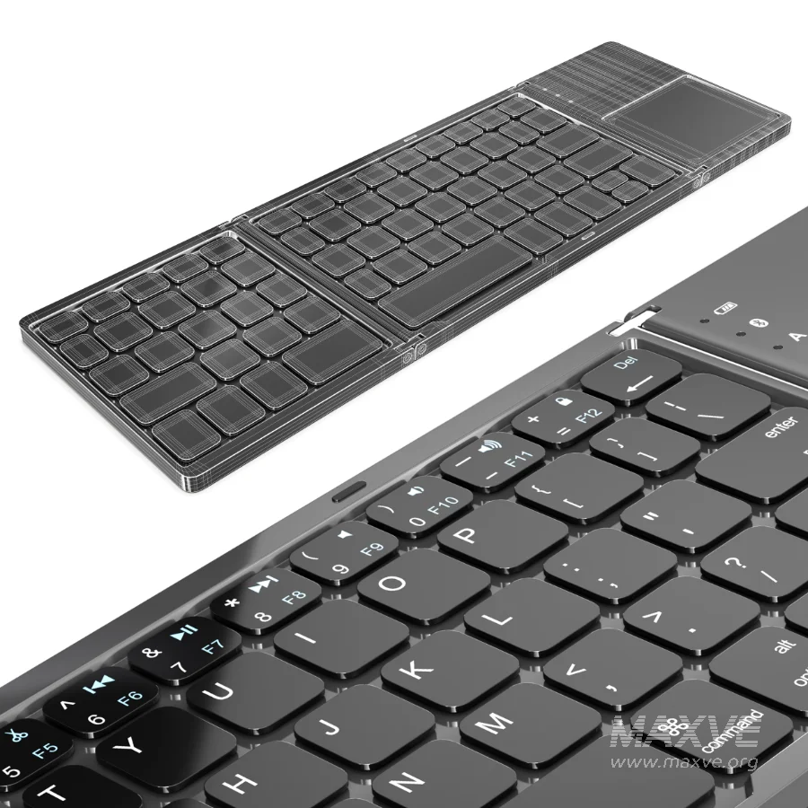 Portable Wireless Bluetooth Folding Keyboard - Image 5