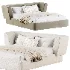 Antonella Stone Cream Fabric King Bed - Thumbnail 3