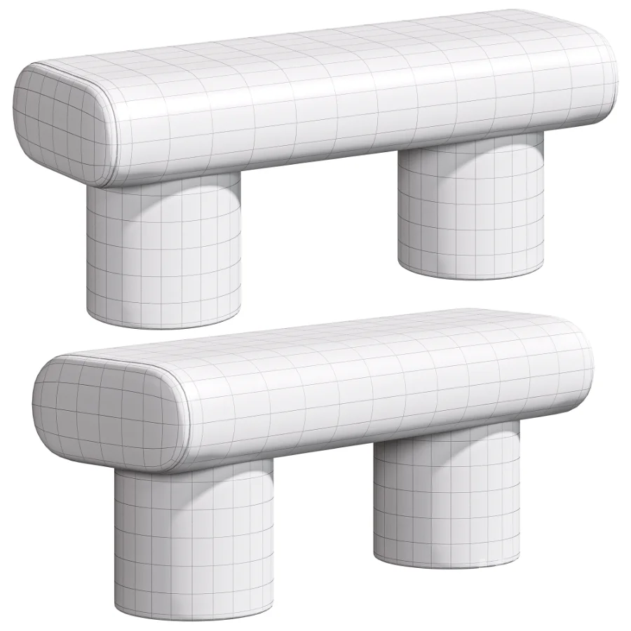 Plum Boucle Green Bench - Image 7