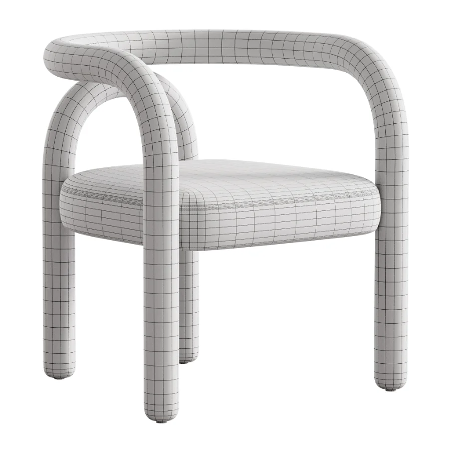 Modern Design Armless Open Back Chairs Fabric Dining Chairs - Image 7