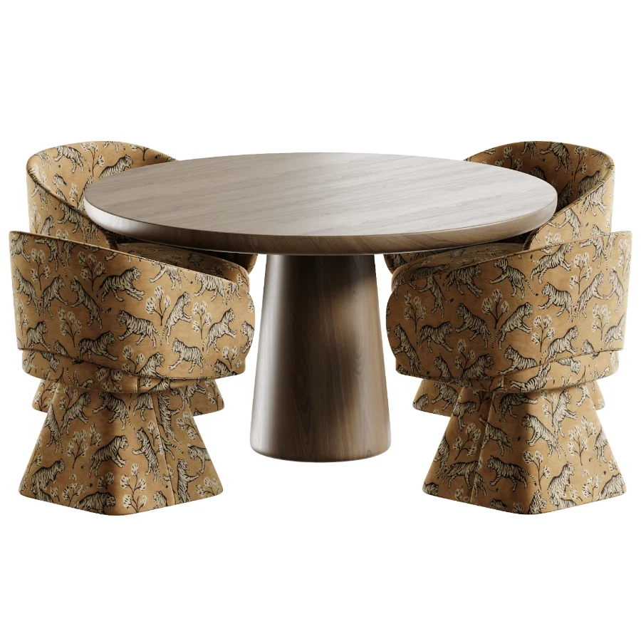Milan swivel chair and Makoto dining table - Image 1