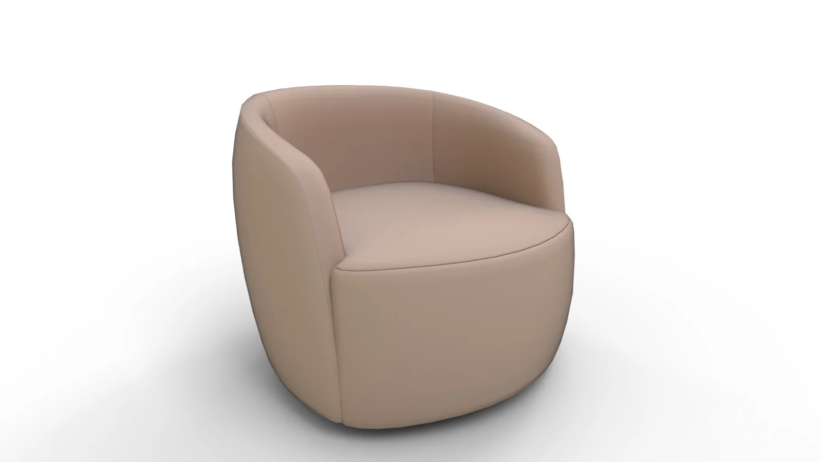 Tub Swivel Chair Sand Velvet - Image 7
