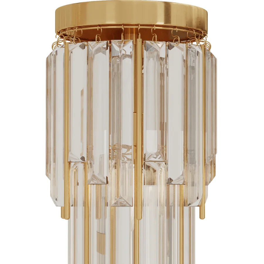 Athean Light Glam Brass Crystal Wall Sconce - Image 5