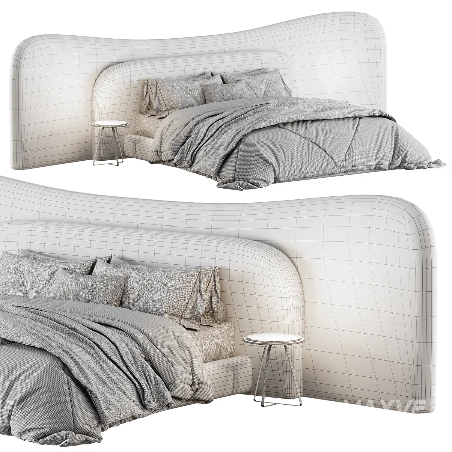 Modern Double Bed 07 - Image 6